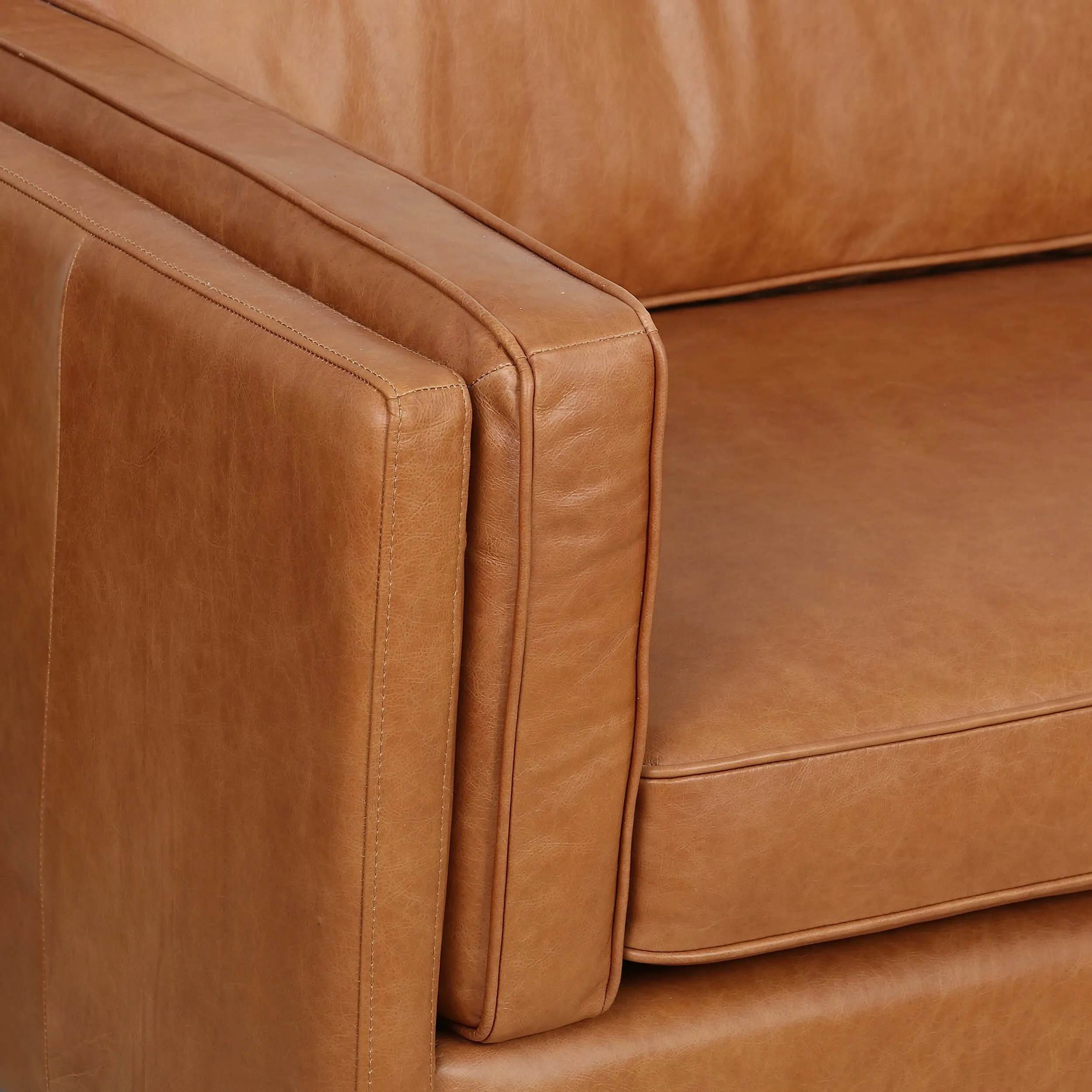 Emery Leather Sofa, Sonoma Butterscotch