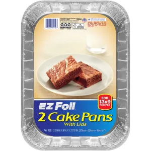 EZ Foil Cake Pans with Lids, 13x9 Inch, 2 Count