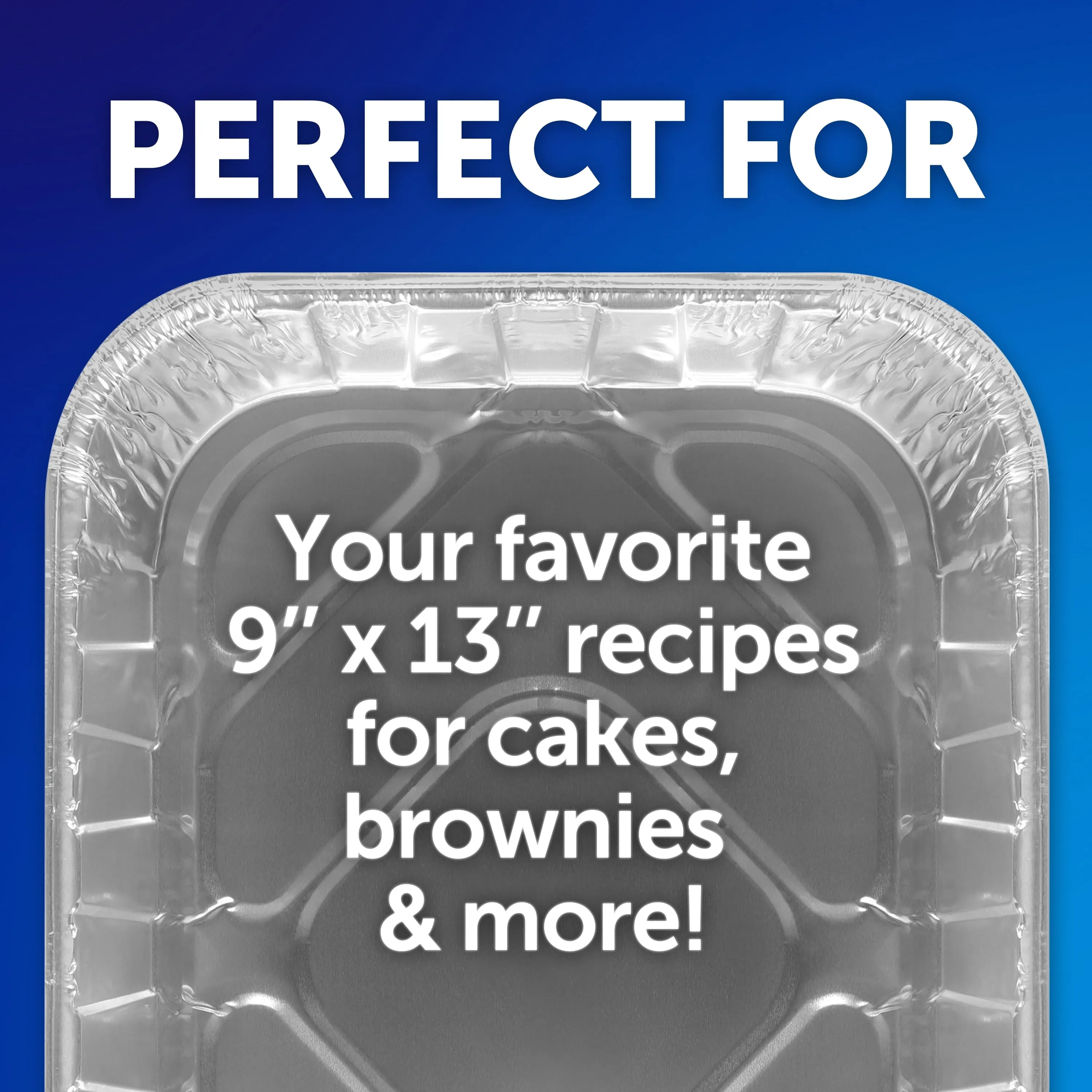 EZ Foil Cake Pans with Lids, 13x9 Inch, 2 Count