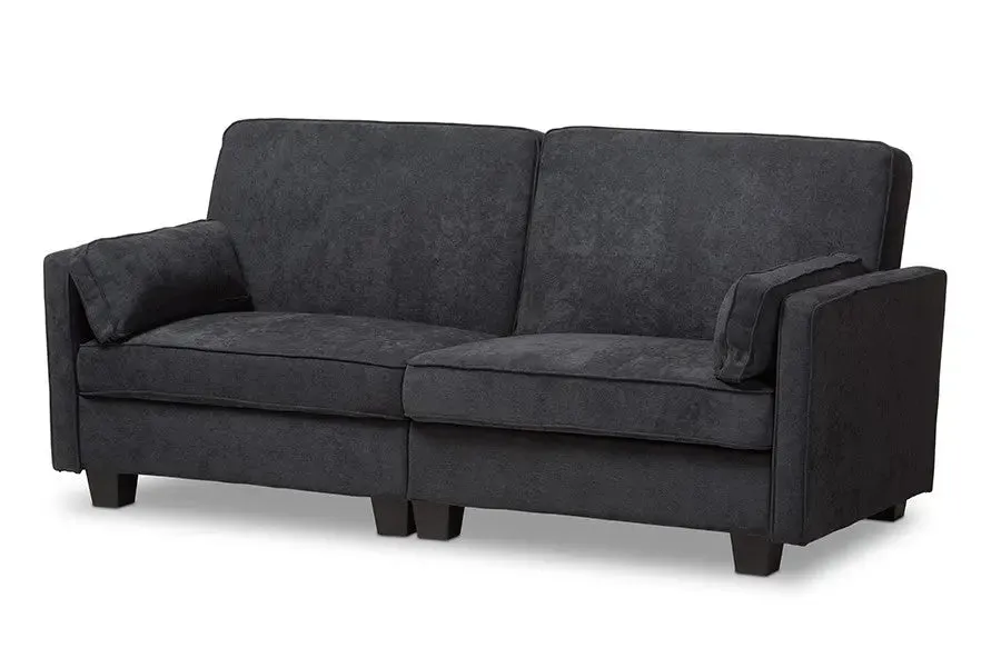 Felicity Dark Gray Fabric Upholstered Sleeper Sofa