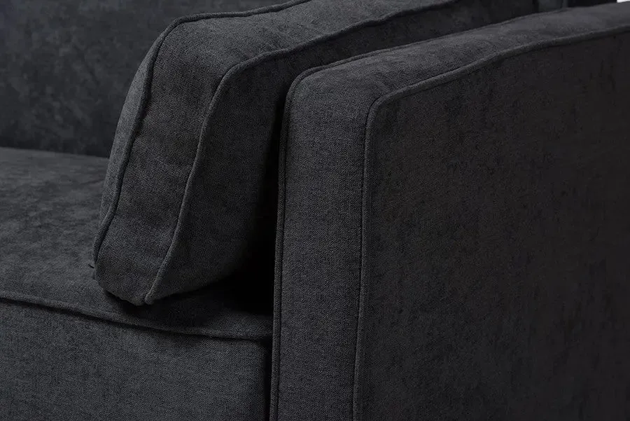 Felicity Dark Gray Fabric Upholstered Sleeper Sofa