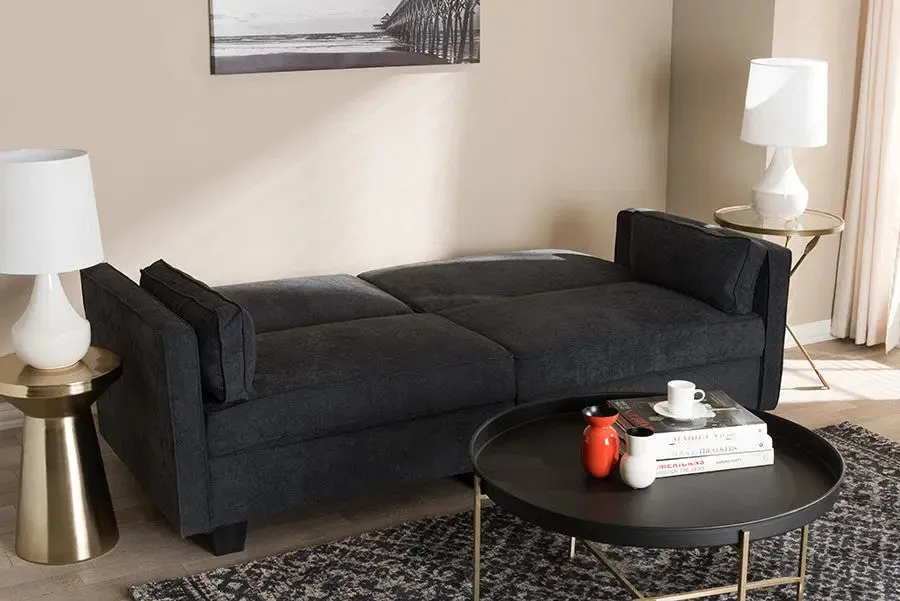 Felicity Dark Gray Fabric Upholstered Sleeper Sofa