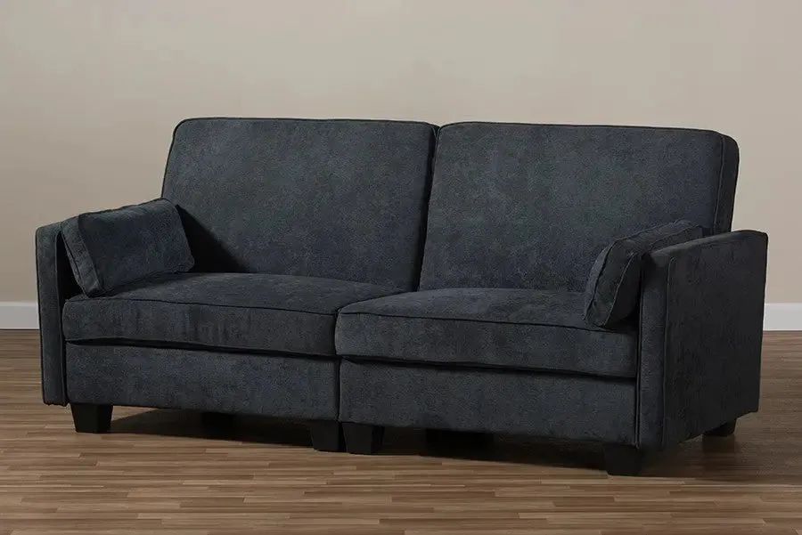 Felicity Dark Gray Fabric Upholstered Sleeper Sofa