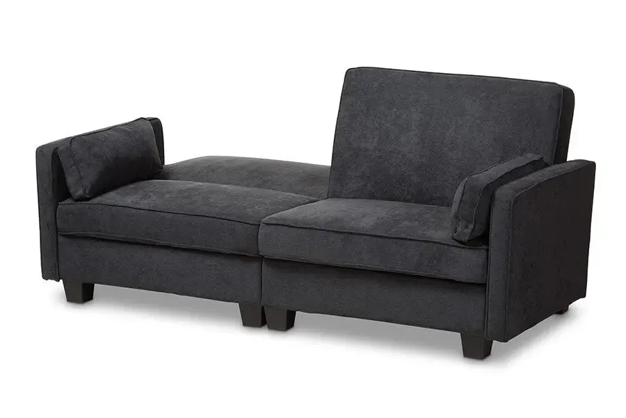 Felicity Dark Gray Fabric Upholstered Sleeper Sofa