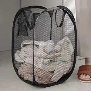 Folding Laundry Basket Spacious  Compact Clothes Organizer