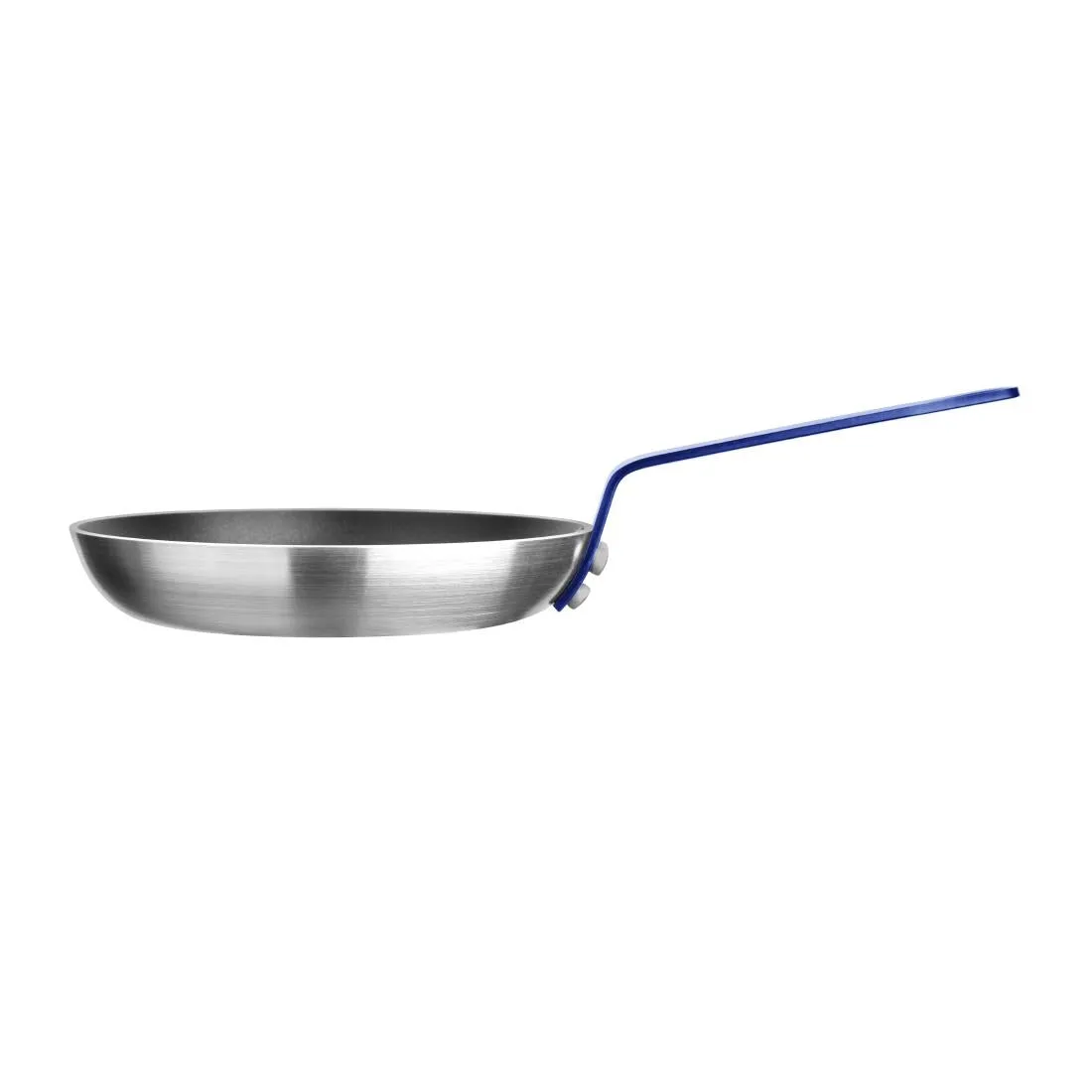 FX134 Hygiplas Non-Stick Teflon Aluminium Platinum Plus Frying Pan with Blue Handle 200mm