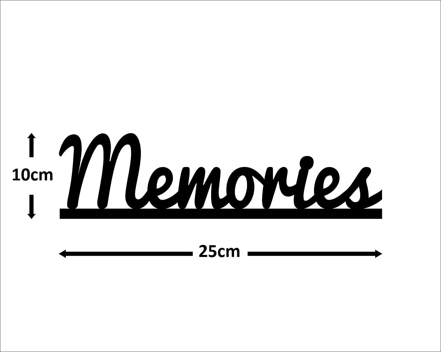 Generic Handmade MDF Wooden Wall Hanging Sticker Memories Set of One for Home Decoration and Gifting (Black)