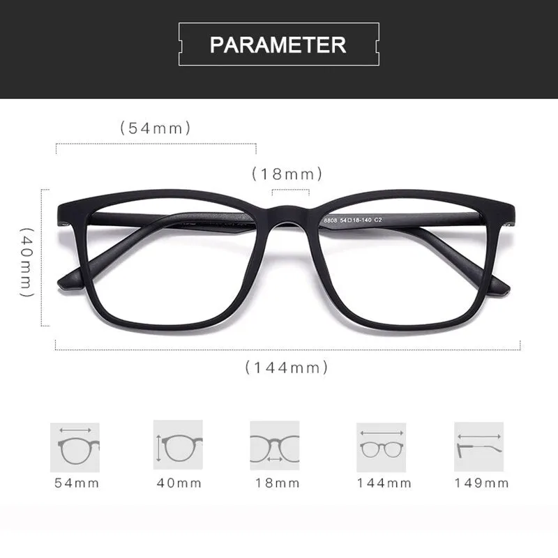 Gmei Unisex Eyeglasses Ultem Super Flexible Durable Material Frame 8808