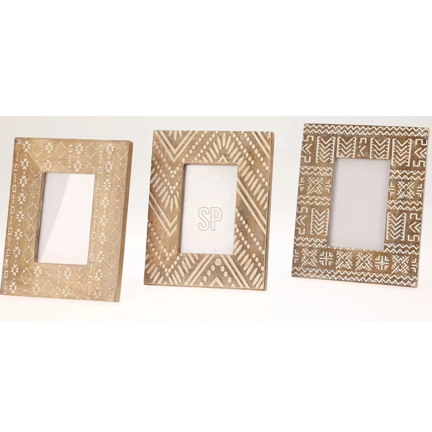 H&S Collection Mango Wood Photo Frame (Choice of 3) 19x24cm