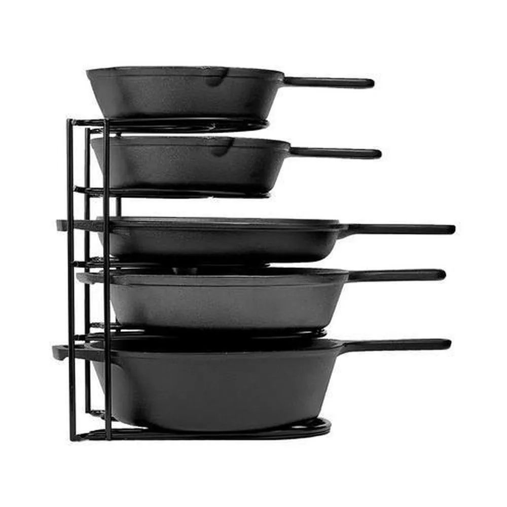 Heavy Duty Pan and Pot Organizer Verical, Horizontal Shelf| 5 Tier Rack