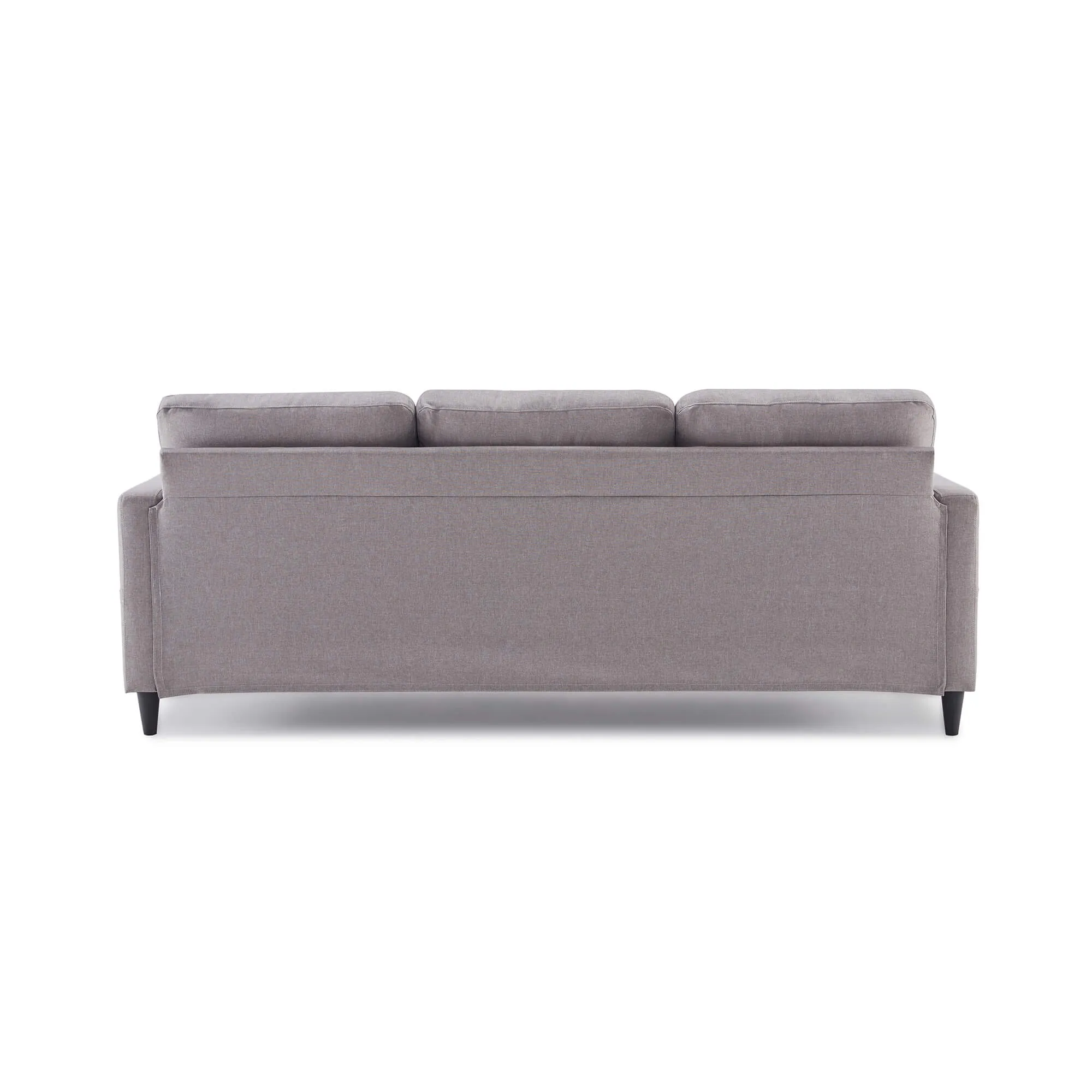 Homrest Linen Sectional Sofa Convertible Couch with Reversible Chaise (Grey)