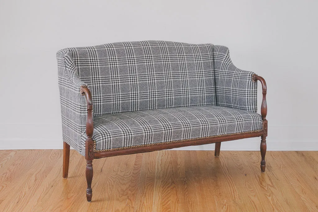 HS Collection Plaid Settee