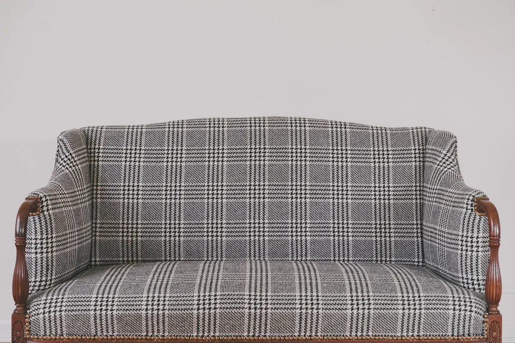 HS Collection Plaid Settee