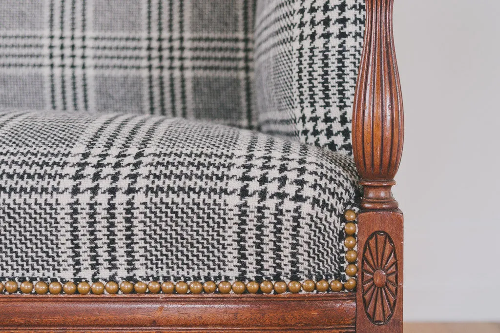 HS Collection Plaid Settee