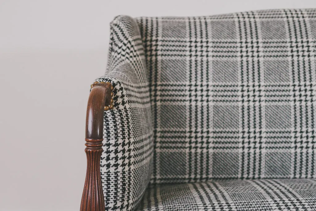 HS Collection Plaid Settee