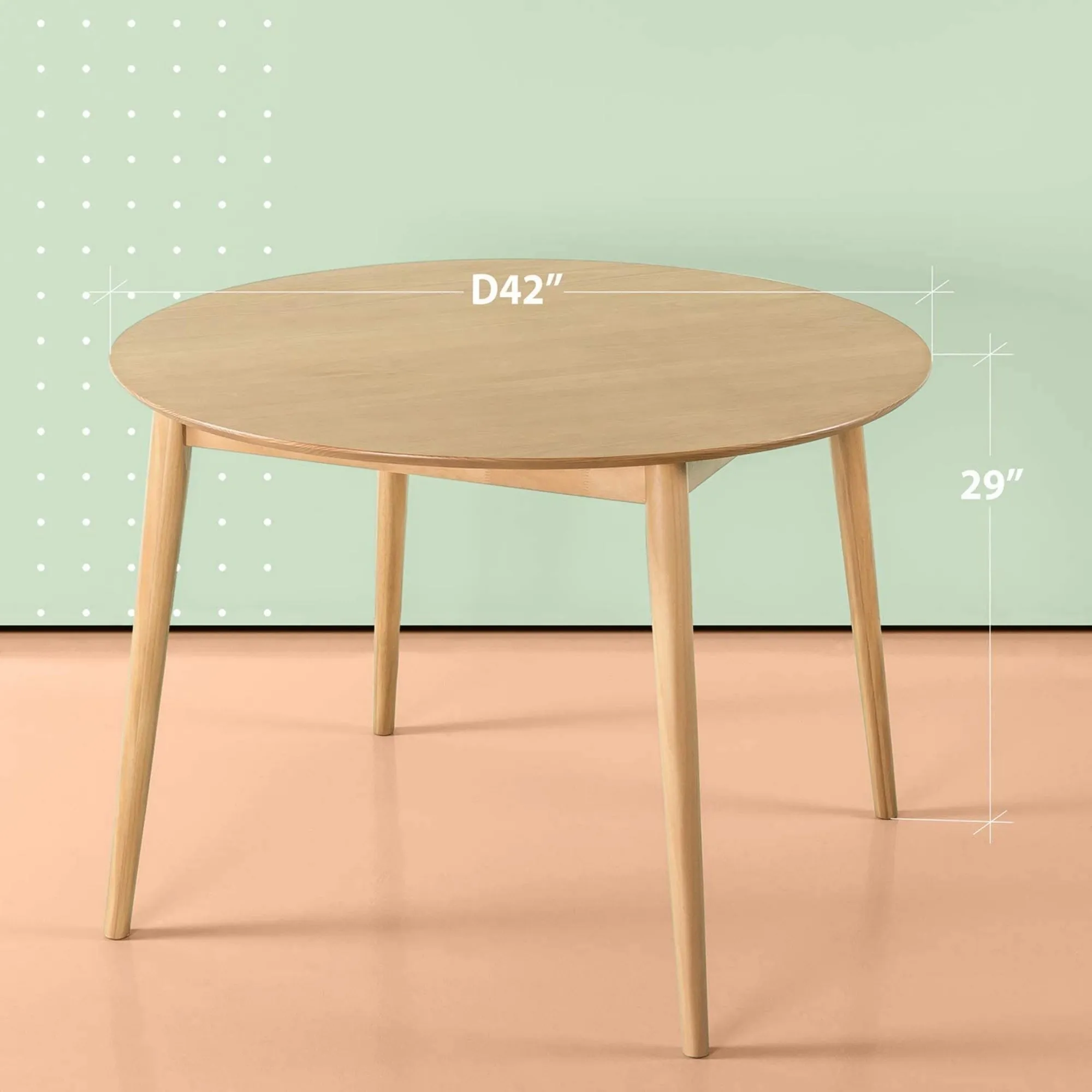 Jeffrey Round Wood Dining Table