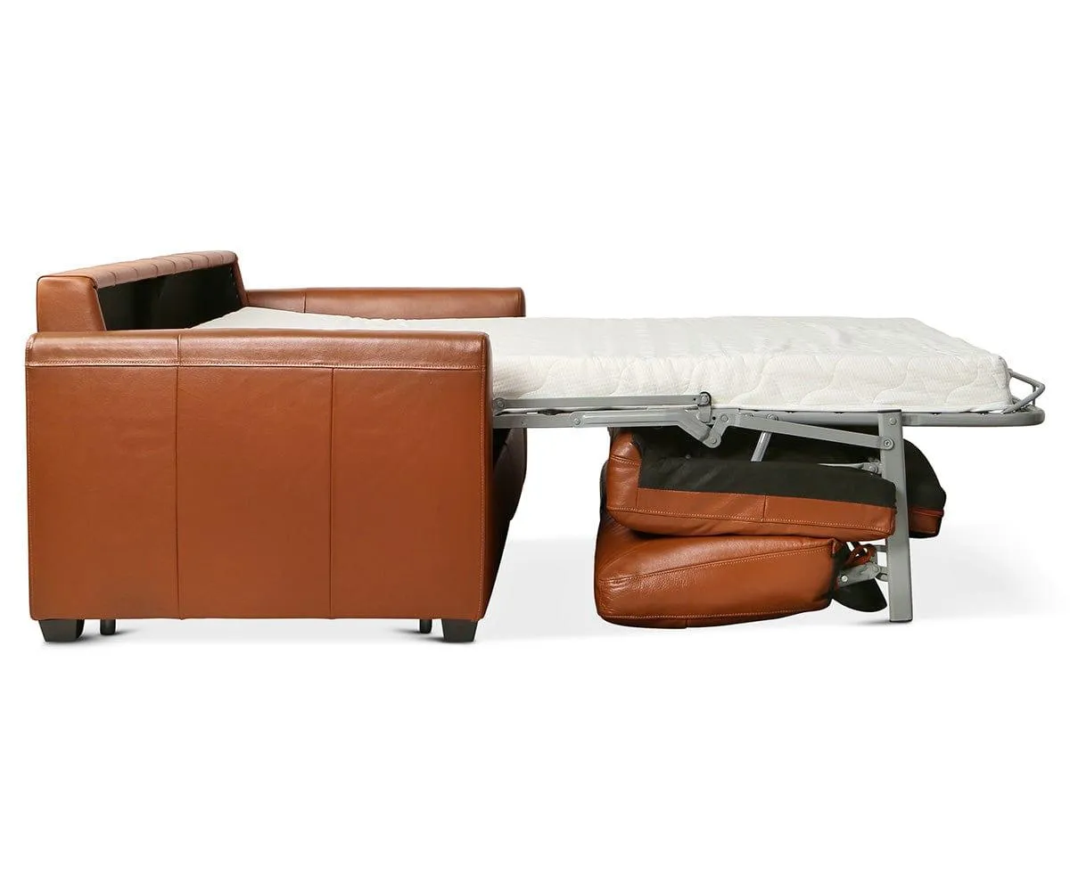 Jonas Leather Full Sleeper Sofa