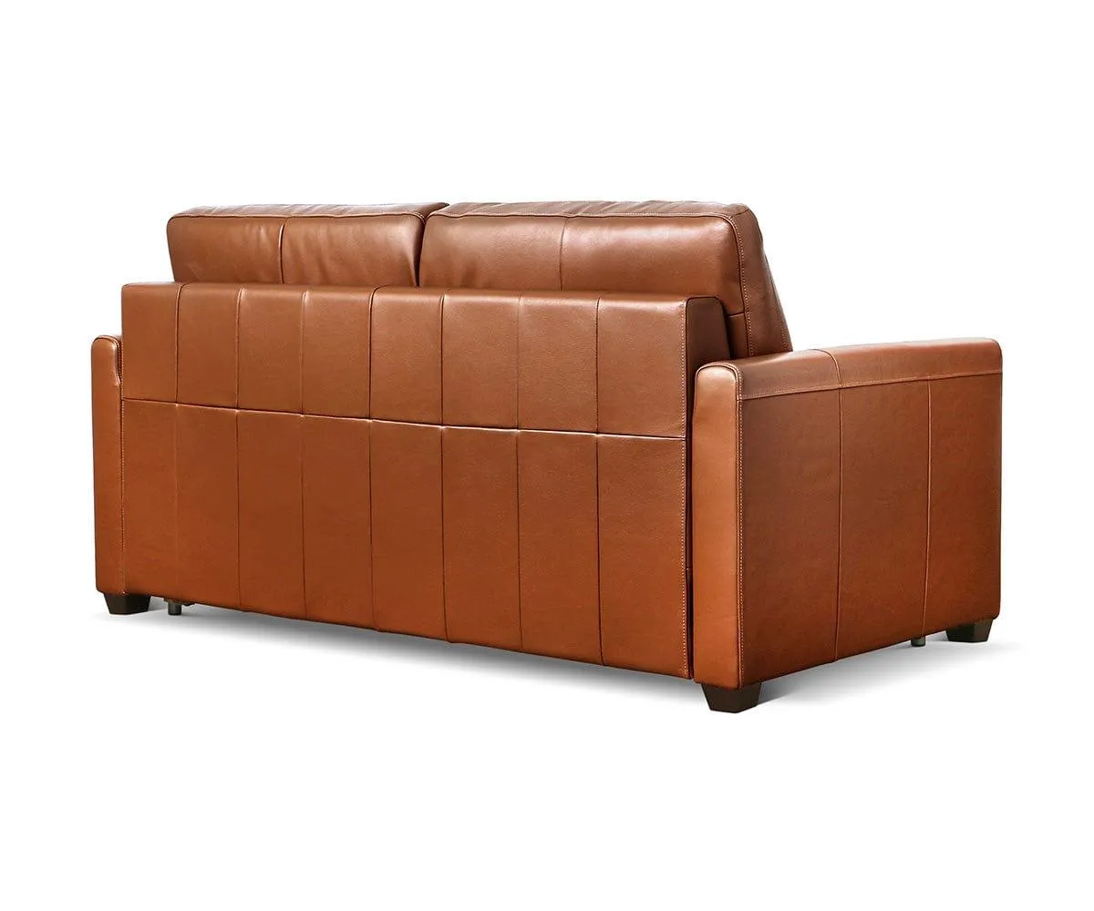 Jonas Leather Full Sleeper Sofa