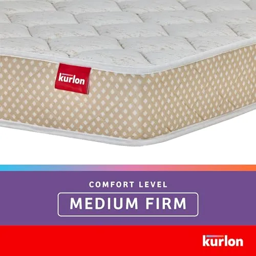 Kurl-On Mattress | Kurlo Bond Plus | Orthopedic 6-Inch Queen Size Bed Mattress (72x60x6 Inches, Medium Soft), Natural Coir   Bonded Foam, Soft Foam for Comfort.