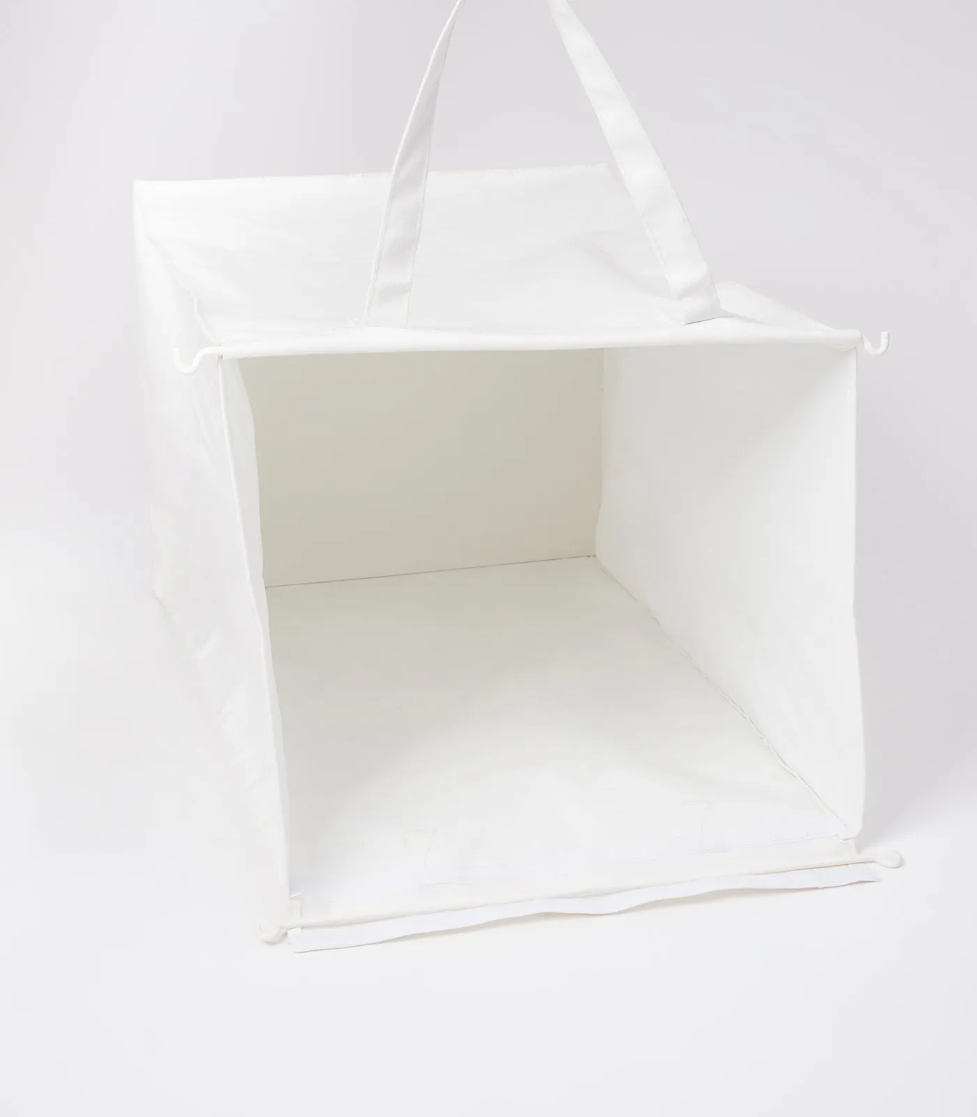 Laundry Hamper with Cotton Liner - Two Sizes - Steel   Cotton