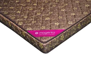 magenta King Size 5 Inch Sleeping Mattress for Bed Breathable HR Memory Foam Lightweight Material Feel Relax Rollable Mattress in Brown Color - (78X72X5)