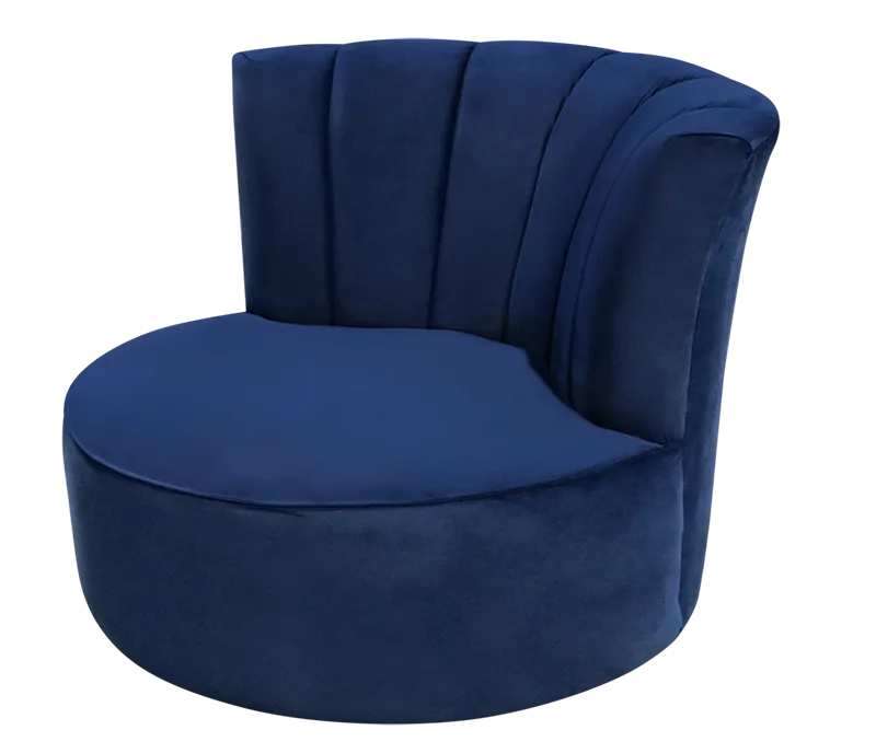 Marlo Accent Swivel Chair - Blue Velvet - Custom