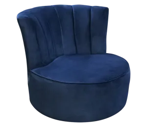 Marlo Accent Swivel Chair - Blue Velvet - Custom