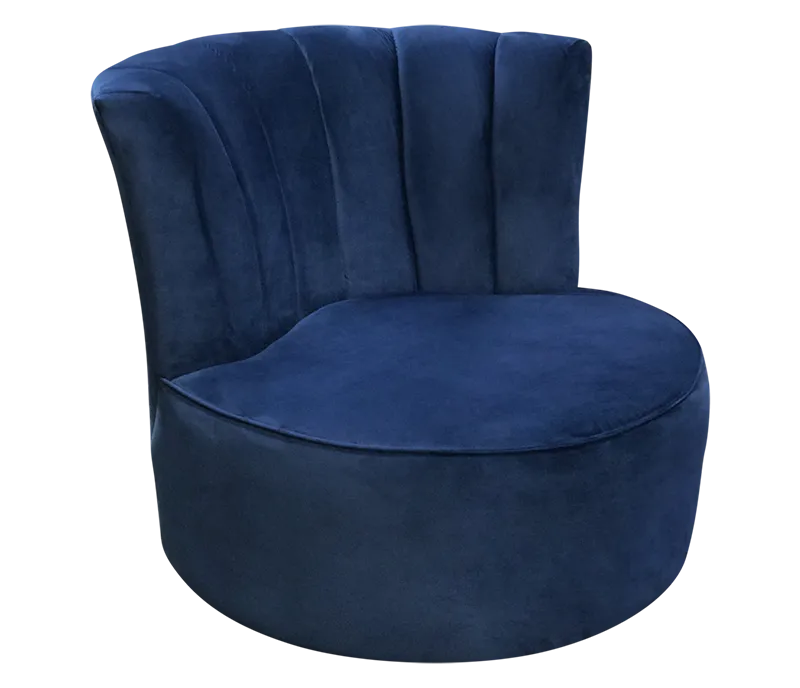 Marlo Accent Swivel Chair - Blue Velvet - Custom