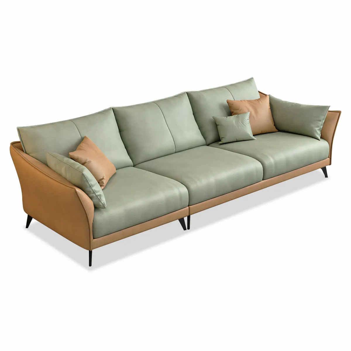 Modern Leather Sectional Modular Sofa with Chaise