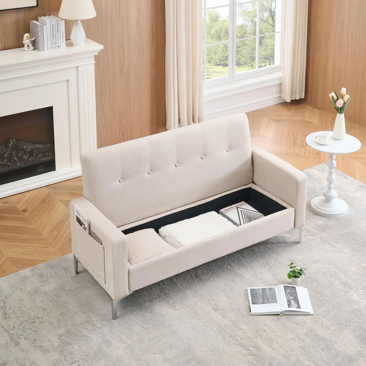 Multi-Functional Storage Comfortable Double Sofa, Suitable For Living Room, Apartment, Home Office