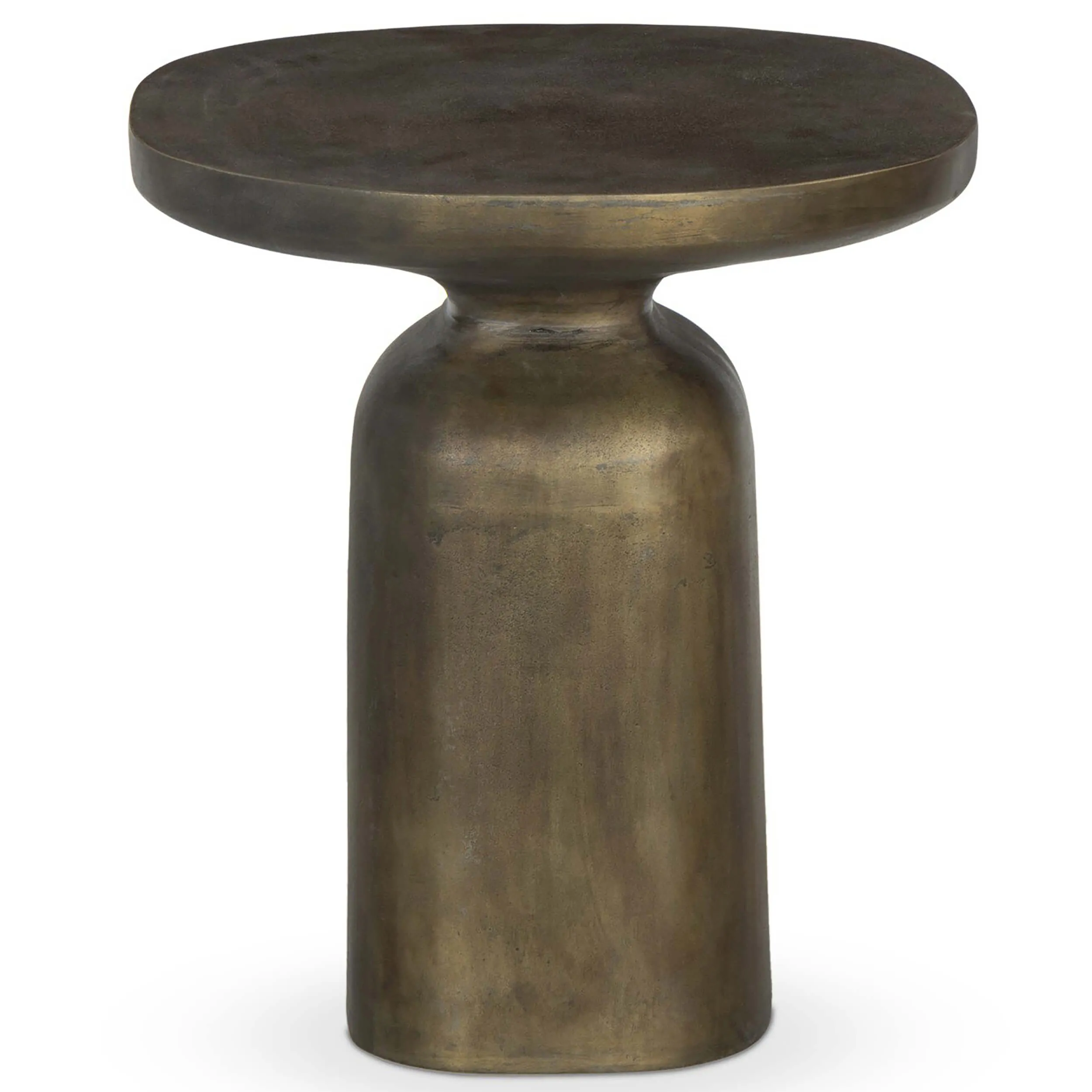 Odessa End Table, Textured Aged Brass