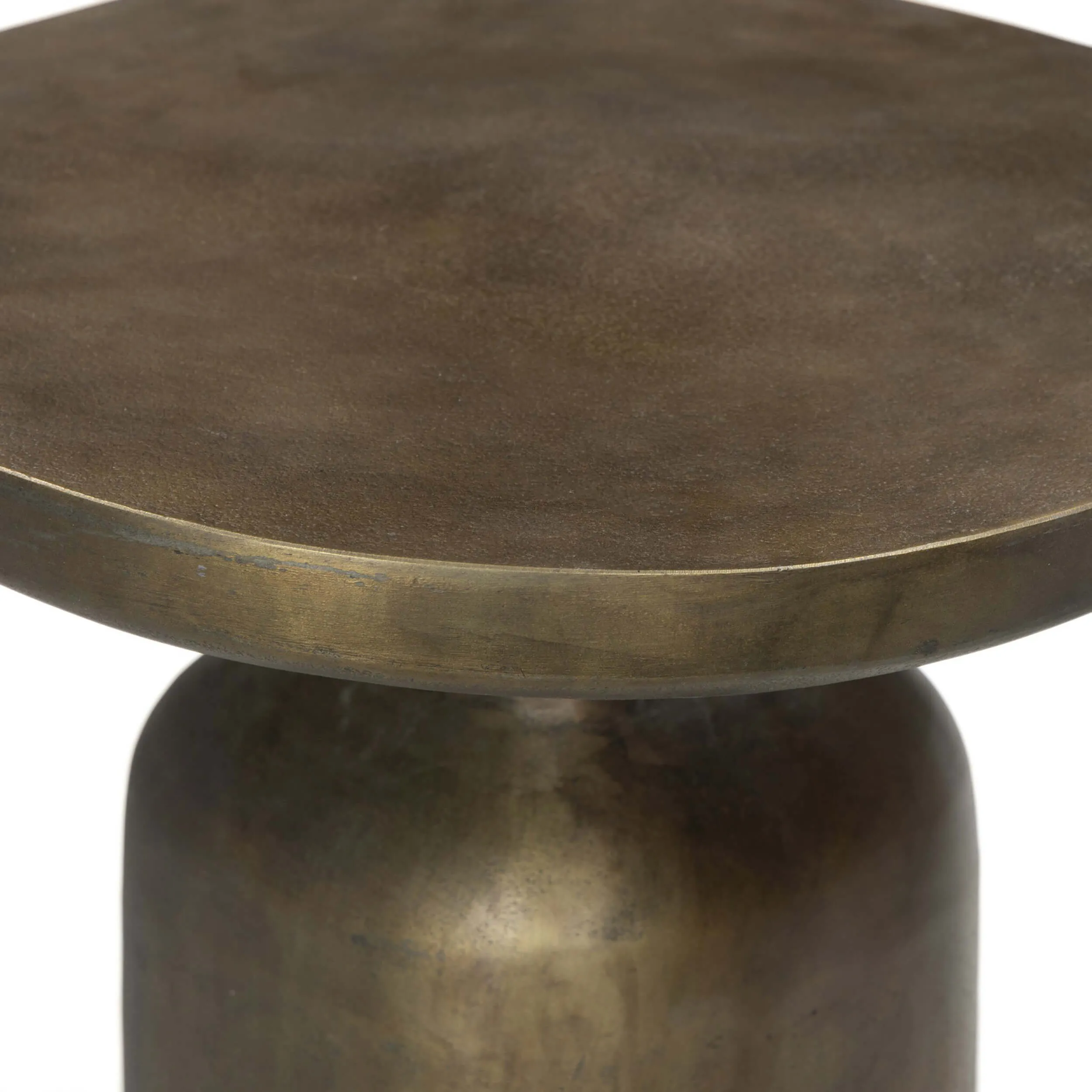 Odessa End Table, Textured Aged Brass