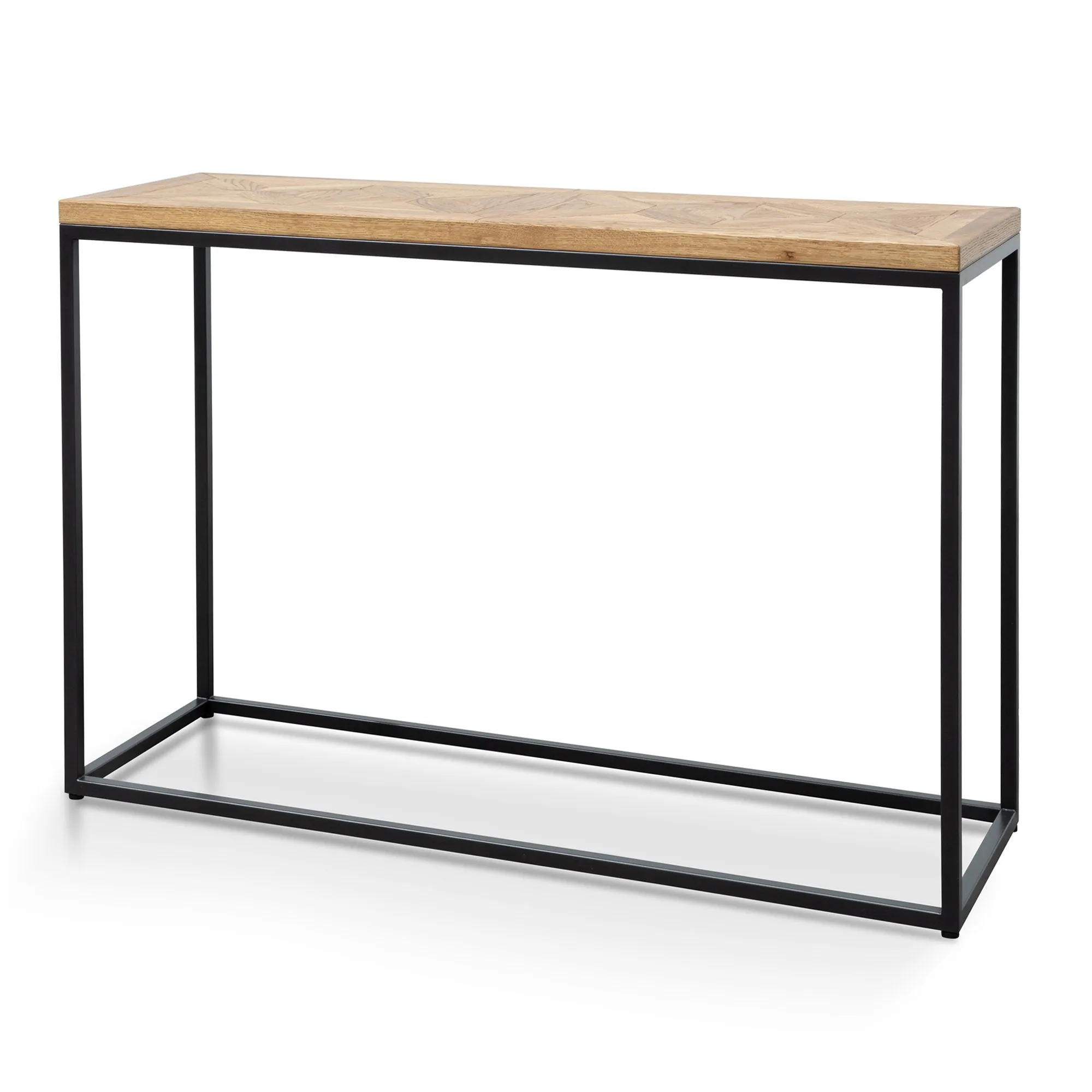 Percy Console Table - European Knotty Oak and Peppercorn