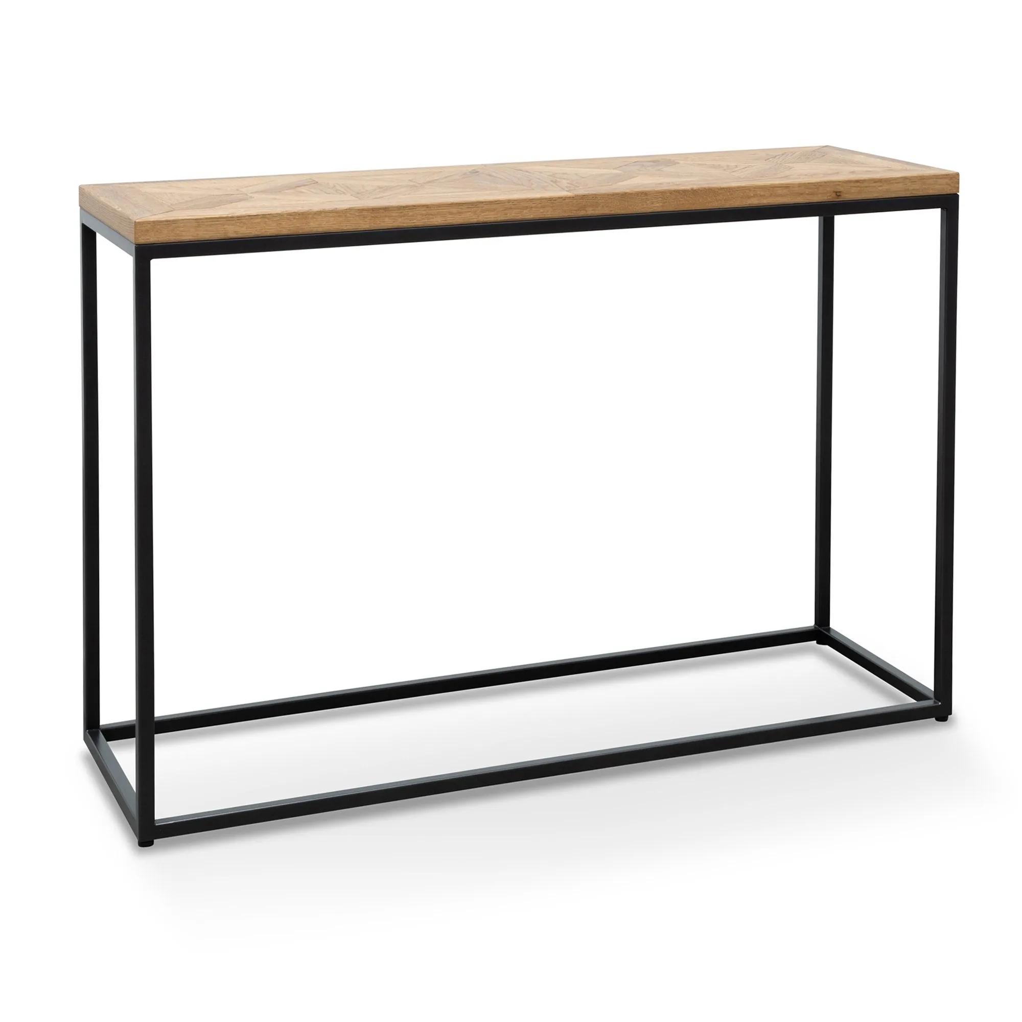 Percy Console Table - European Knotty Oak and Peppercorn