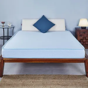 Restolex Active Hybrid Memory Foam Mattress | King | 75 X 72 x 6 INCHES| Sky Blue