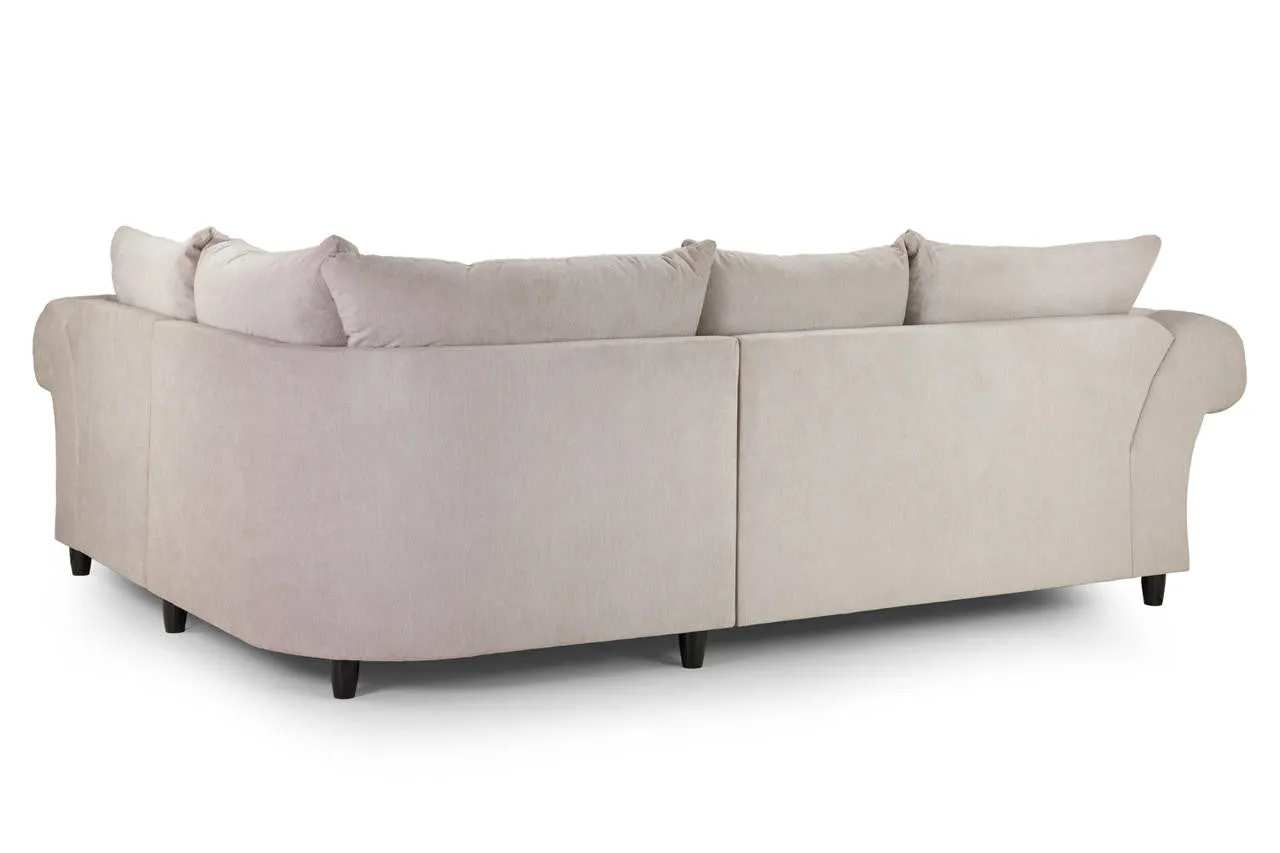 Richmond Fullback Sofa - Stone Right Hand Facing Corner - 270 x 210 CM