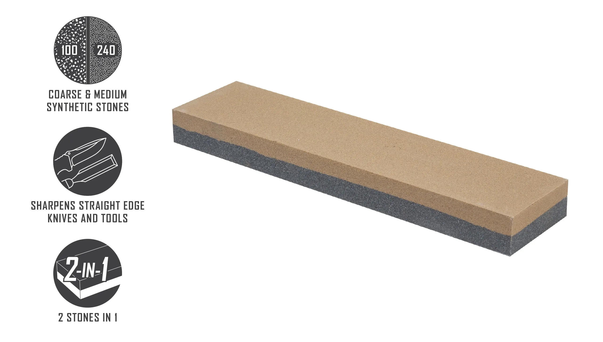 Smiths 8” Dual Grit Sharpening Stone