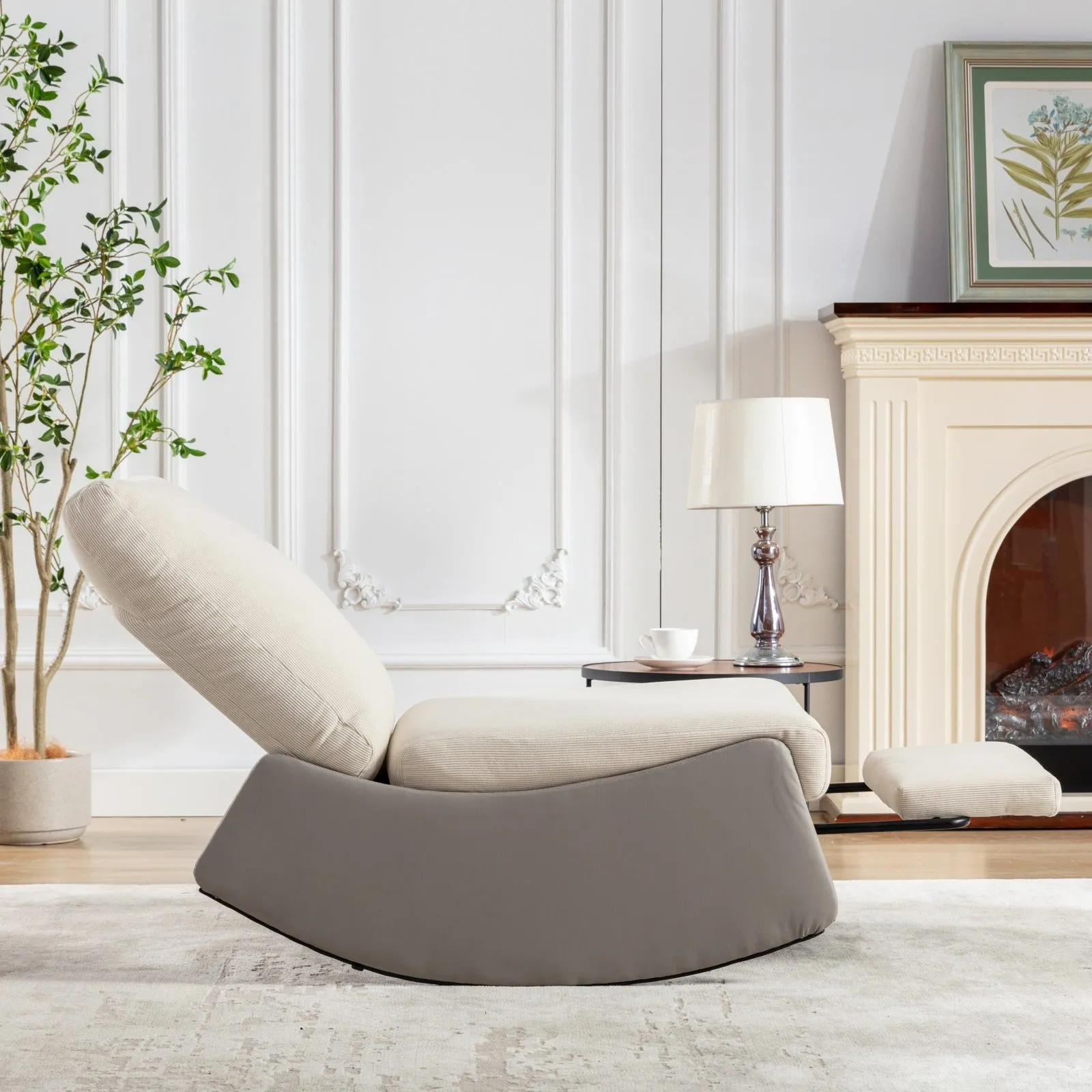 Stella Modern Rocking Chair Recliner - Gray Beige