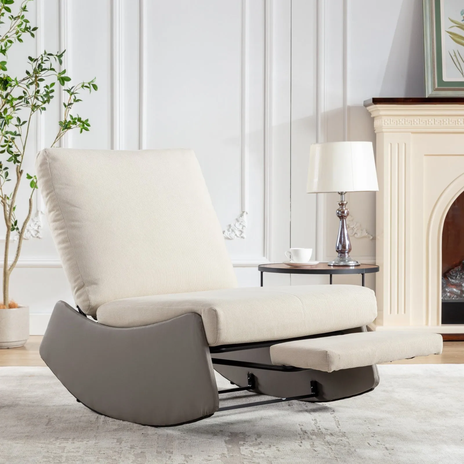 Stella Modern Rocking Chair Recliner - Gray Beige