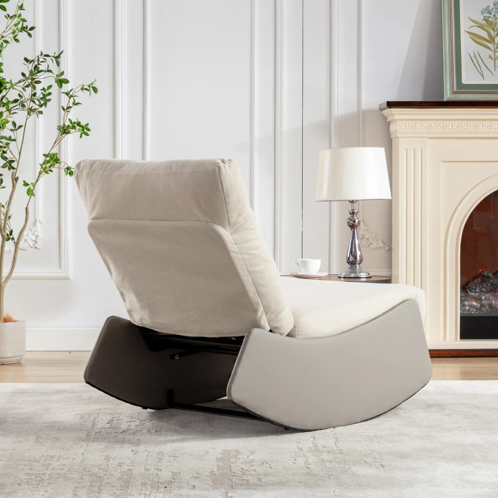 Stella Modern Rocking Chair Recliner - Gray Beige