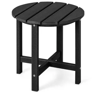 Tangkula Round Outdoor Side Table, 18 Inch Weather Resistant HDPE Adirondack Table