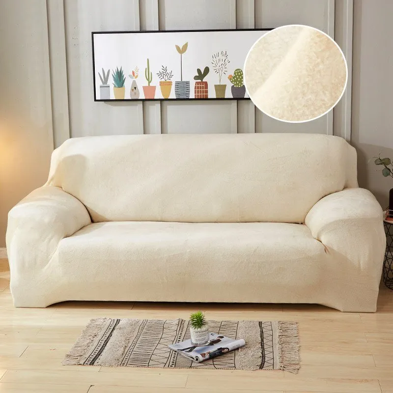 Thick Plush Fabric Sofa Cover Set