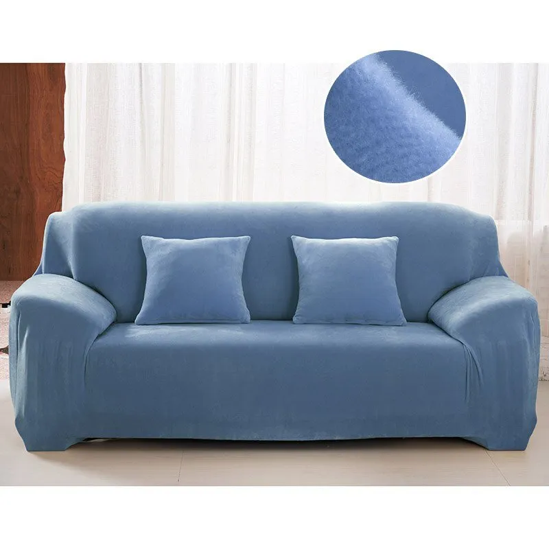 Thick Plush Fabric Sofa Cover Set