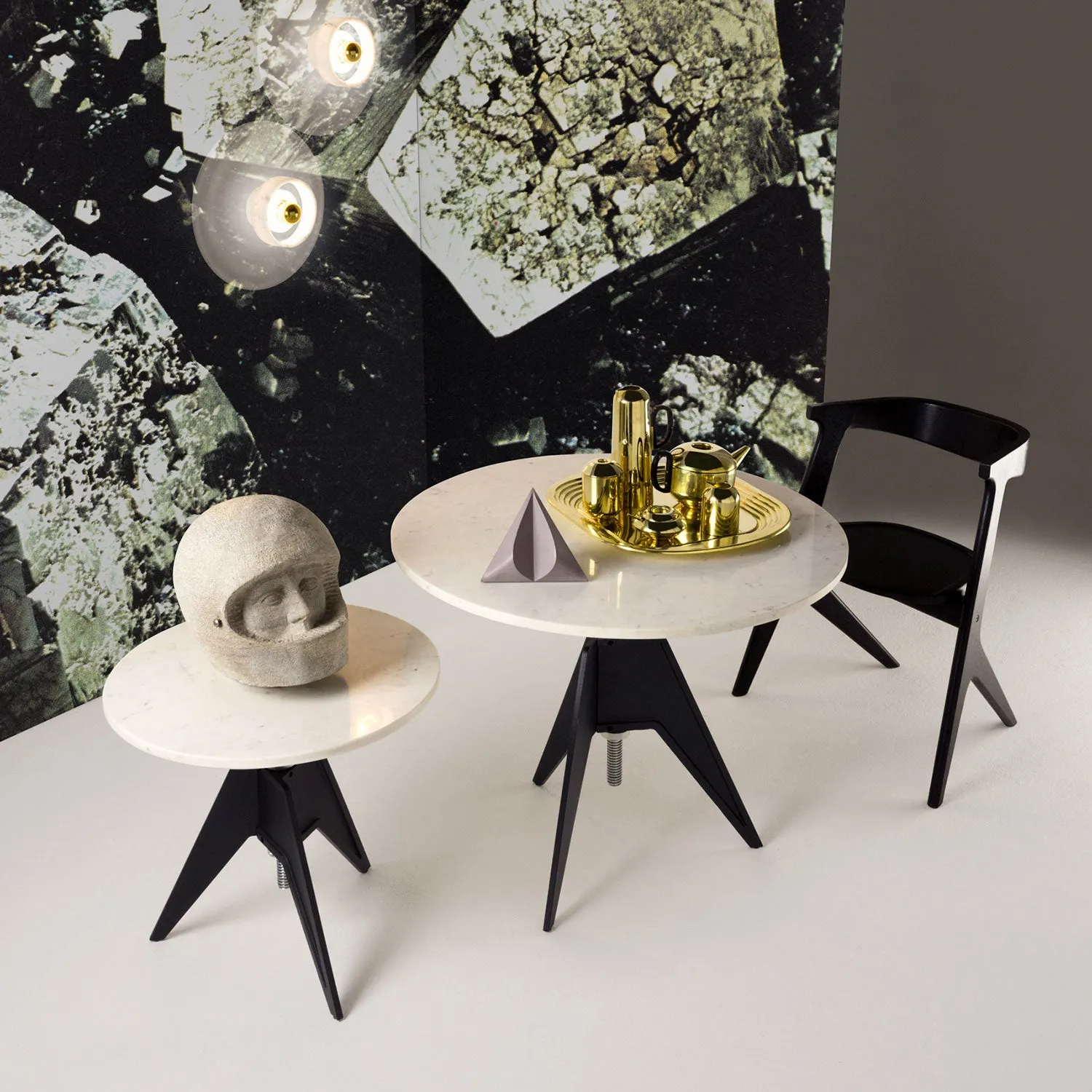 tom dixon | screw side table | white marble 60cm