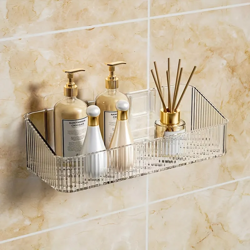 Transparent Shower Organizer Bathroom Storage Rack