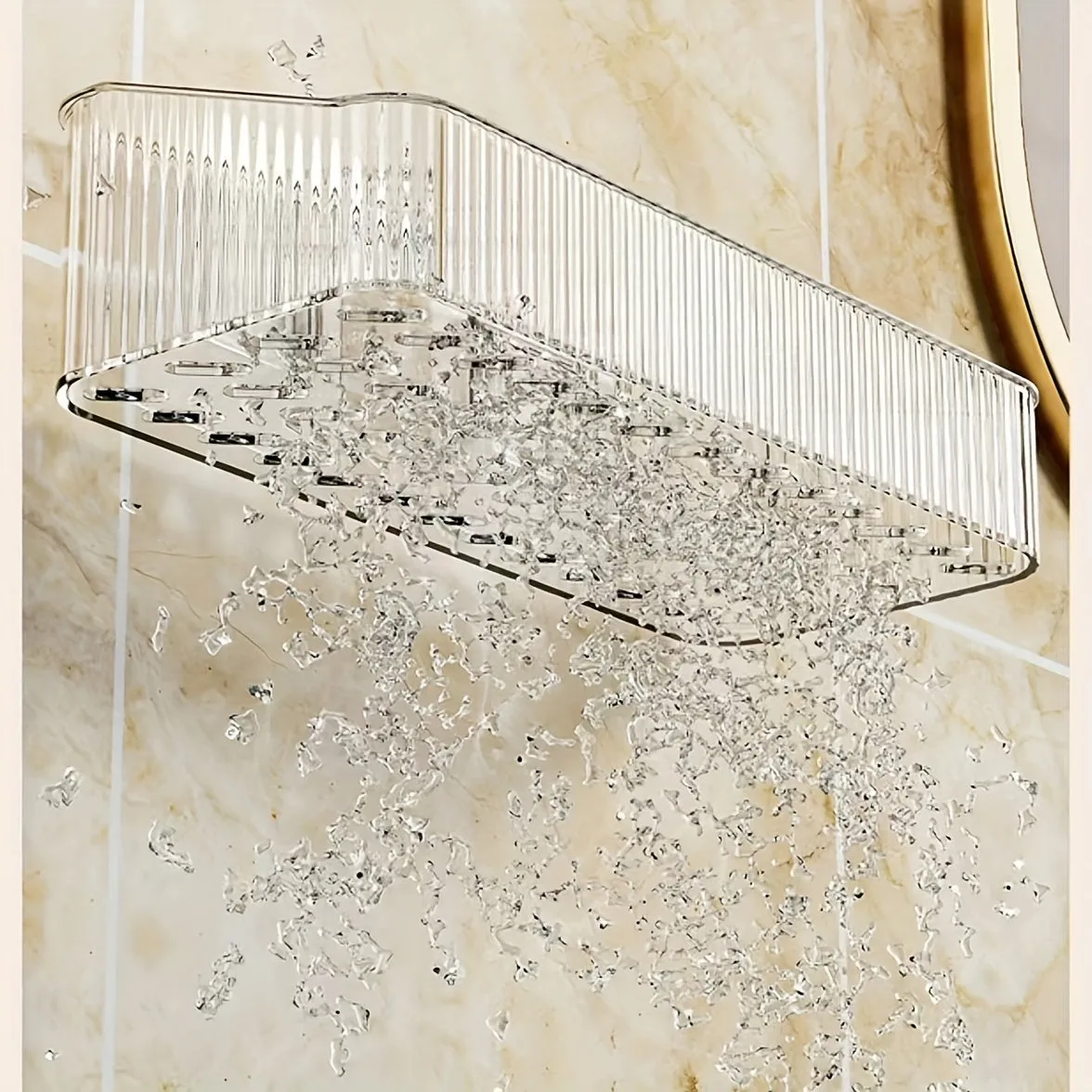 Transparent Shower Organizer Bathroom Storage Rack