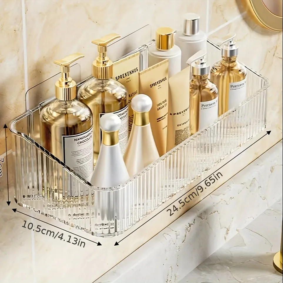 Transparent Shower Organizer Bathroom Storage Rack