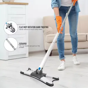 Twisted X-Type Microfiber Mop for Floor Cleaning, Hand-Free Wash Self Wringing Flat Mop, 360˚ Degree Dry/Wet Mop for Home Kitchen