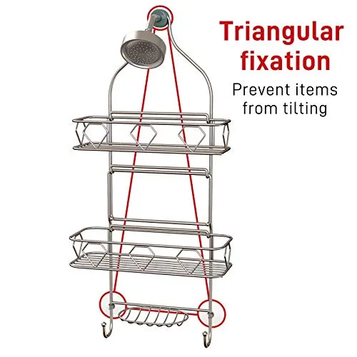 Vdomus 3 Tier Shower Caddy Bathroom Organizer Soap Holder 11.6x5x24.2 Inch