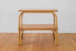 Vintage Bamboo Side Table